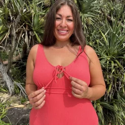 I'll Be Right Here Swimsuit - Coral