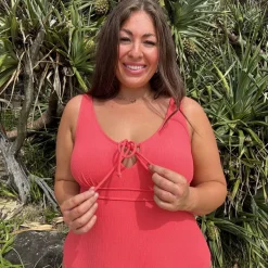 I'll Be Right Here Swimsuit - Coral