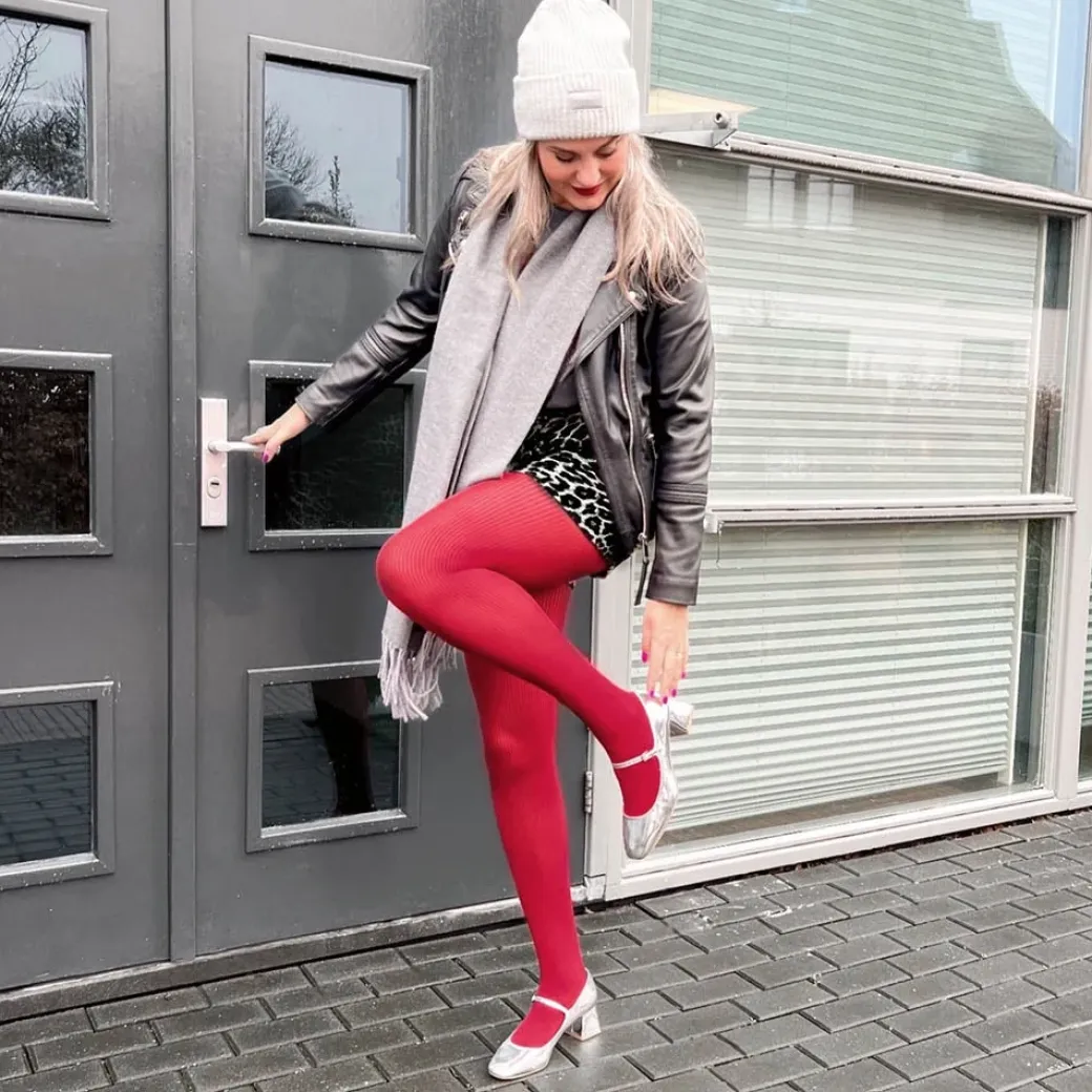 Ionic Ribbed Tights - Pirouette