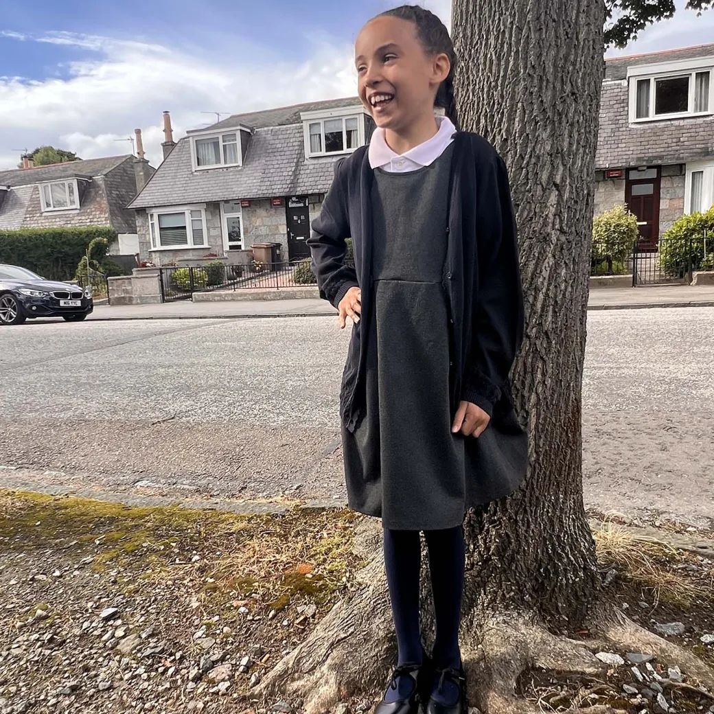Kids Cotton Tights - Navy