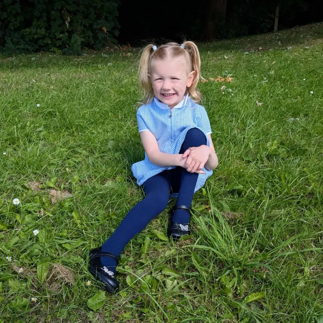 Kids Cotton Tights - Navy