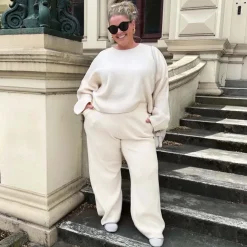 Knit Cropped Jumper - Oatmeal