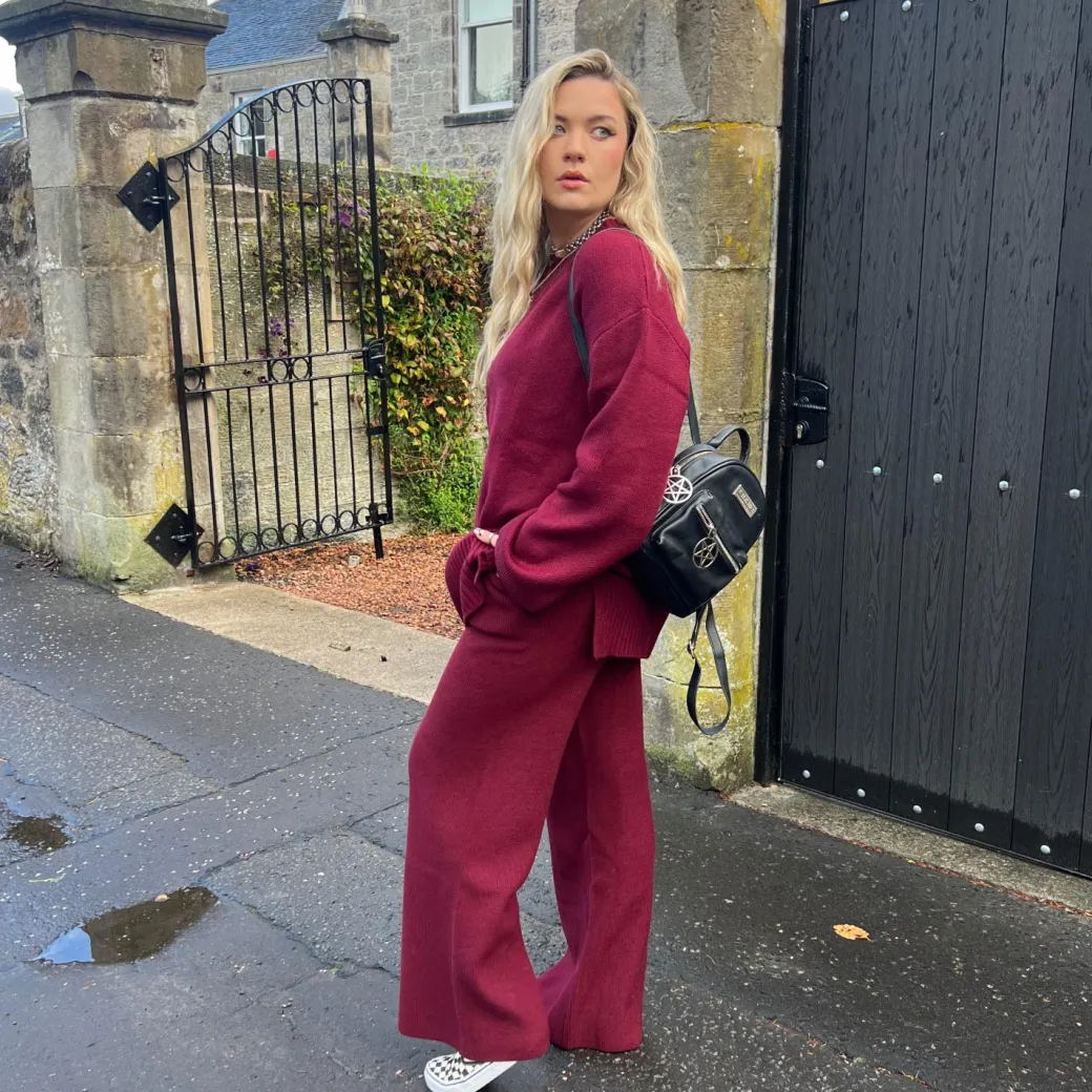 Knit Longline Jumper - Roast