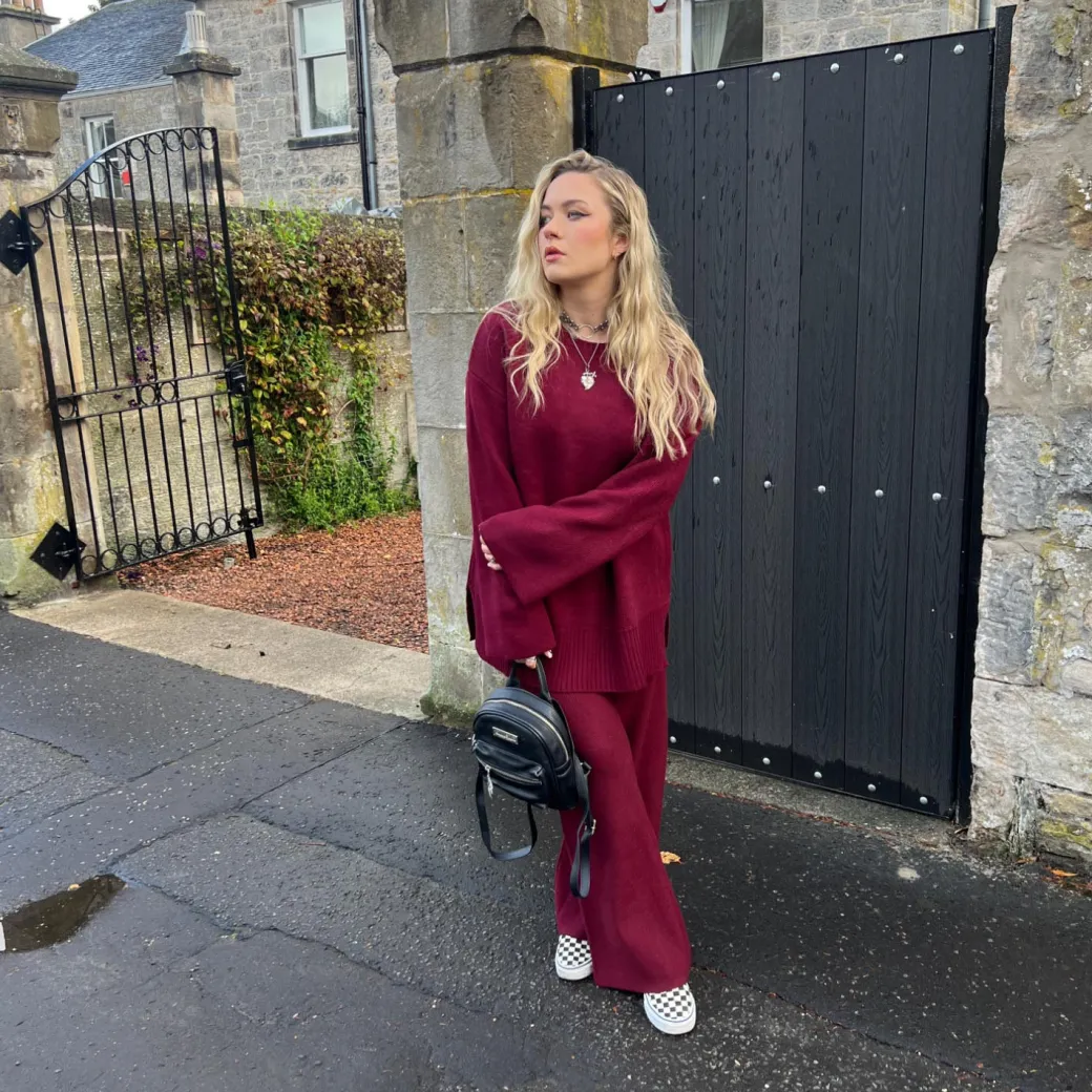 Knit Longline Jumper - Roast