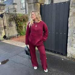 Knit Longline Jumper - Roast