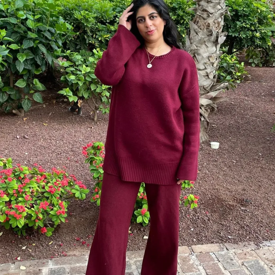 Knit Longline Jumper - Roast