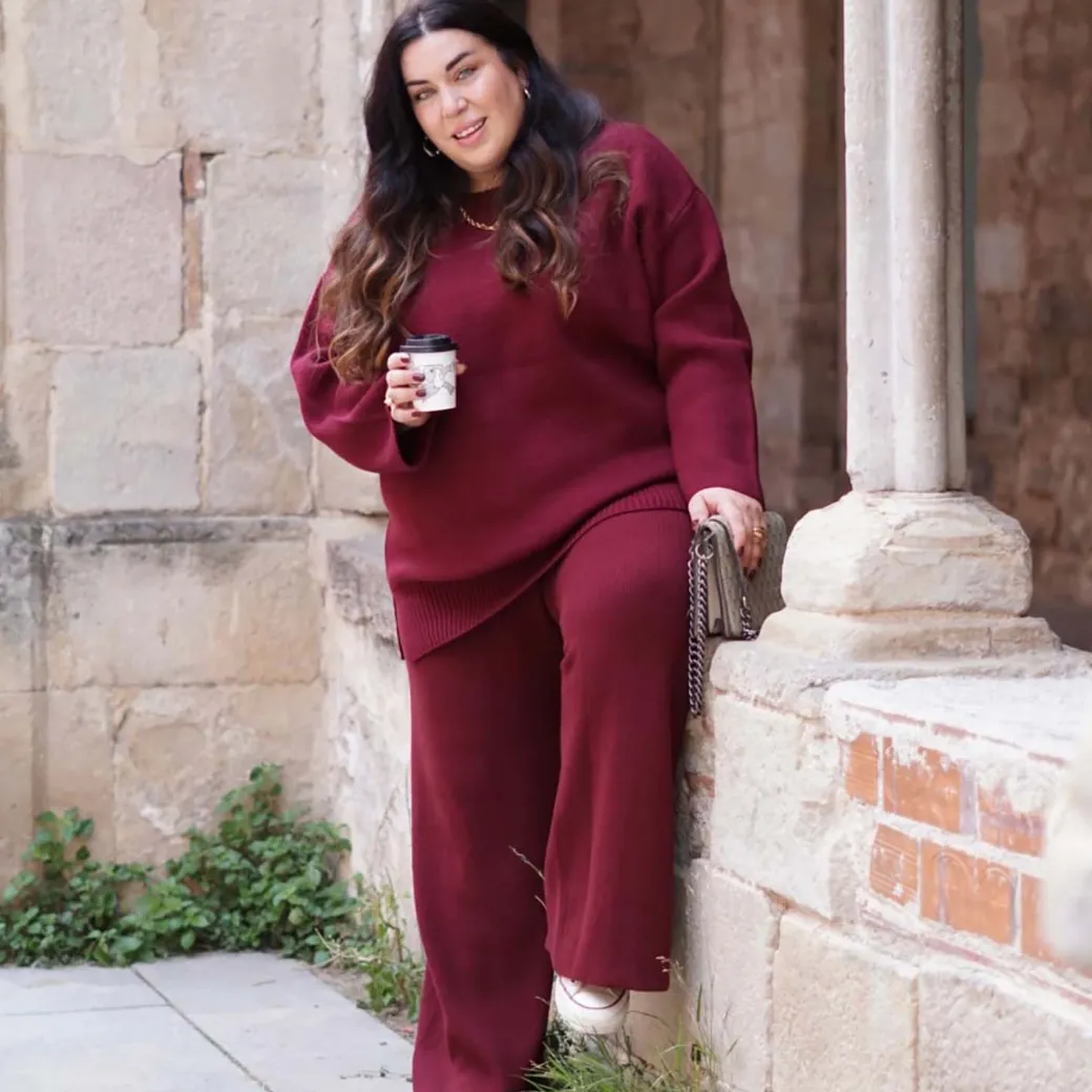 Knit Longline Jumper - Roast