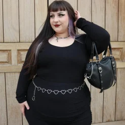 Long Sleeve Cotton Bodysuit - Black