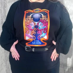 Major Arcana Baby Tee - XVIII The Moon