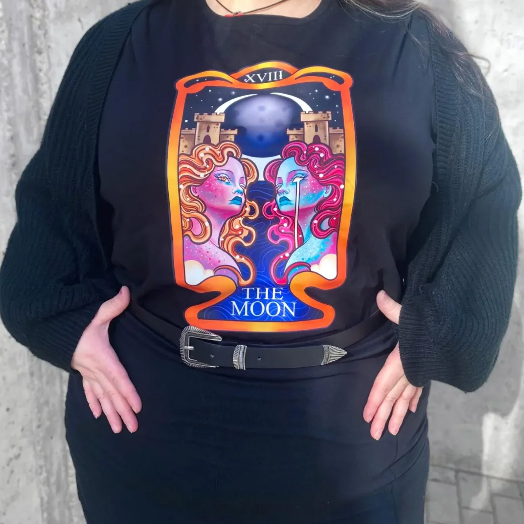 Major Arcana Baby Tee - XVIII The Moon