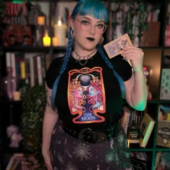 Major Arcana Baby Tee - XVIII The Moon