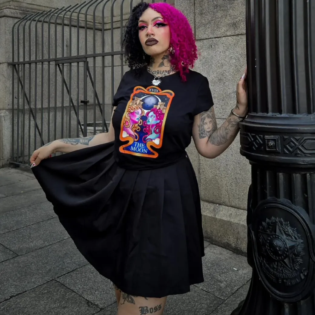 Major Arcana Baby Tee - XVIII The Moon