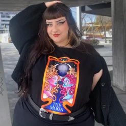 Major Arcana Baby Tee - XVIII The Moon