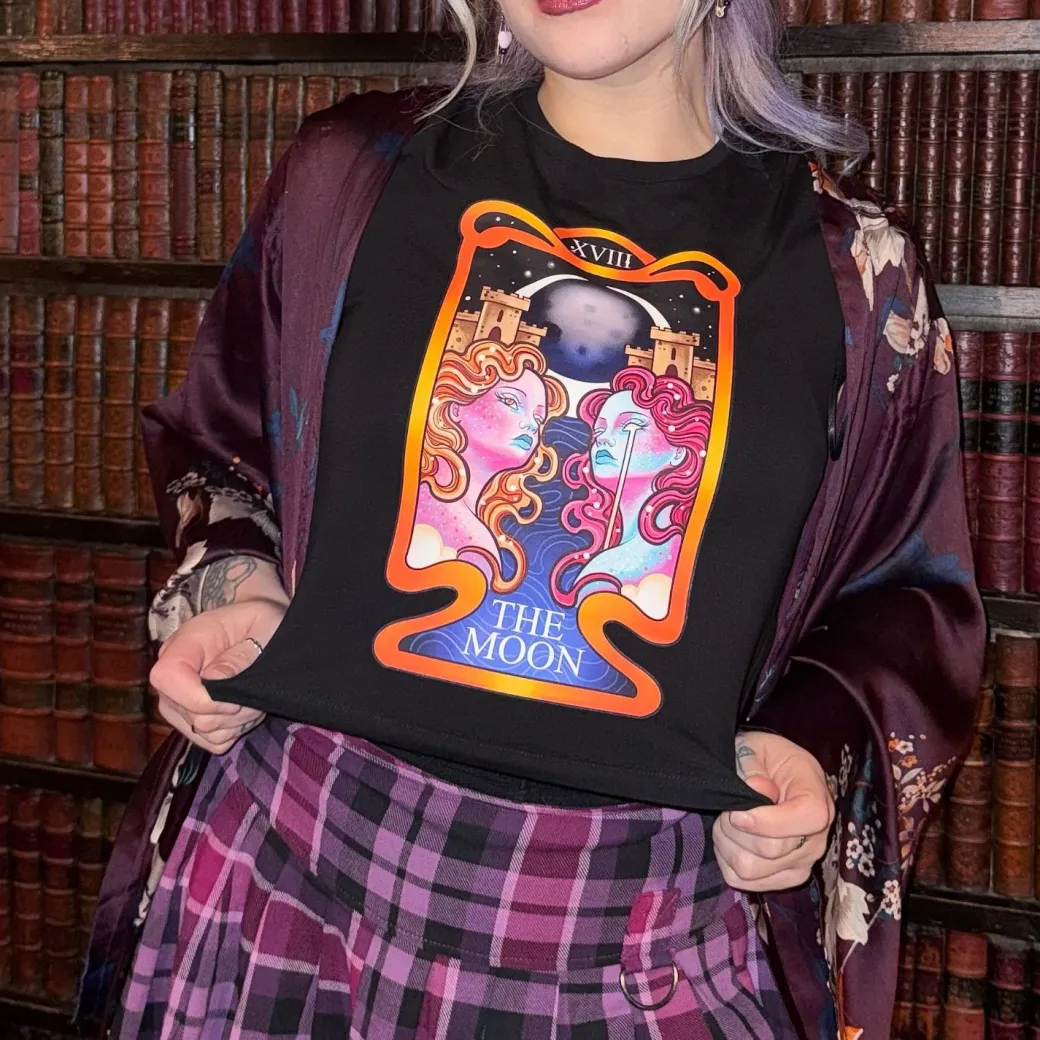 Major Arcana Baby Tee - XVIII The Moon