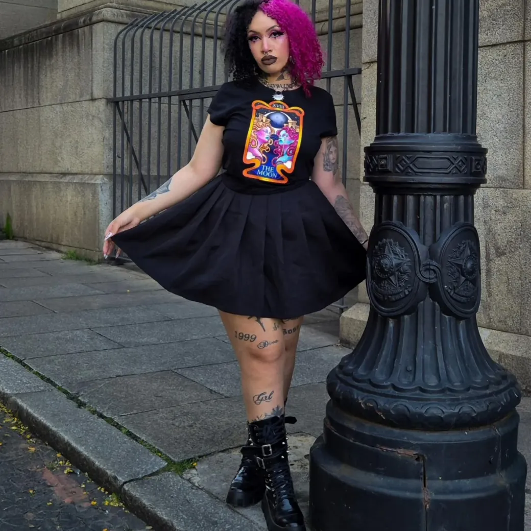 Major Arcana Baby Tee - XVIII The Moon