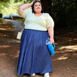 Maxi Chambray Skirt - Denim