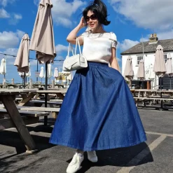 Maxi Chambray Skirt - Denim