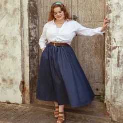Maxi Chambray Skirt - Denim