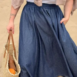 Maxi Chambray Skirt - Denim