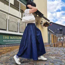 Maxi Chambray Skirt - Denim