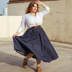 Maxi Chambray Skirt - Denim