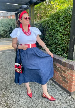 Maxi Chambray Skirt - Denim