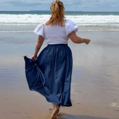 Maxi Chambray Skirt - Denim