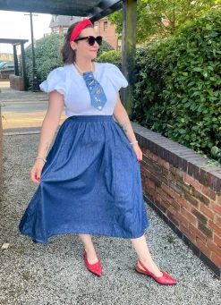 Maxi Chambray Skirt - Denim