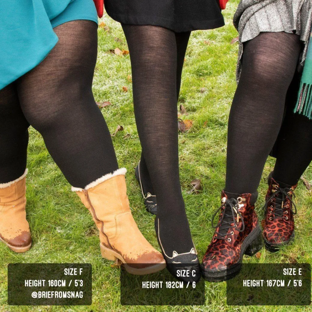 Merino Wool Tights - Black