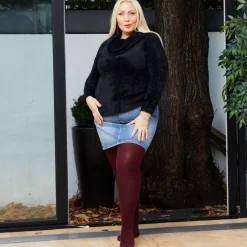 Merino Wool Tights - Red Velvet Cake