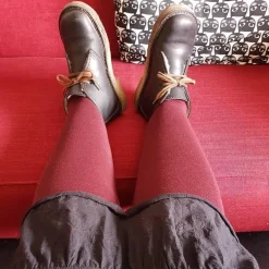 Merino Wool Tights - Red Velvet Cake
