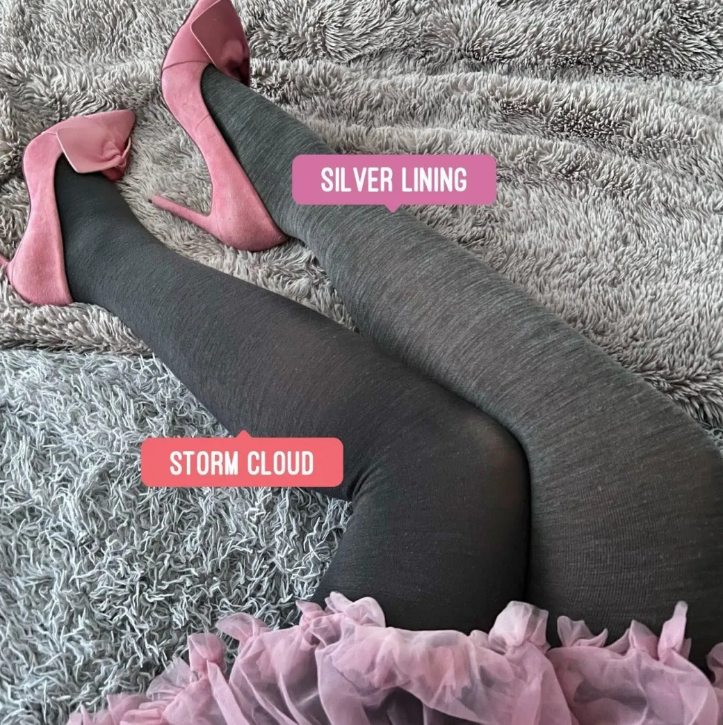 Merino Wool Tights - Storm Cloud