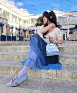 Mesh Maxi Skirt - Blue Ombre
