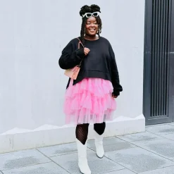 Mesh Skirt - Flushing Pink