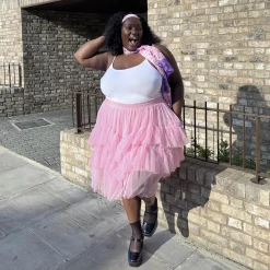 Mesh Skirt - Flushing Pink