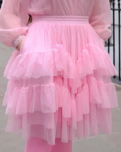 Mesh Skirt - Flushing Pink