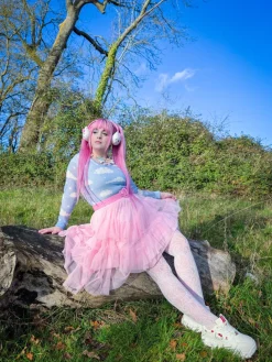 Mesh Skirt - Flushing Pink