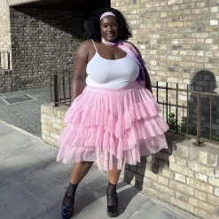 Mesh Skirt - Flushing Pink