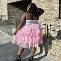 Mesh Skirt - Flushing Pink