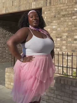 Mesh Skirt - Flushing Pink