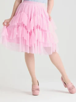 Mesh Skirt - Flushing Pink