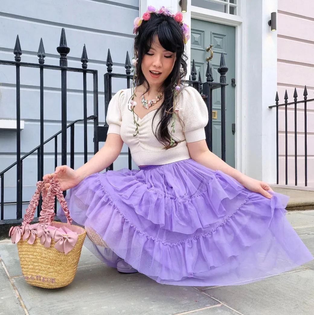 Mesh Skirt - Lavender Fields