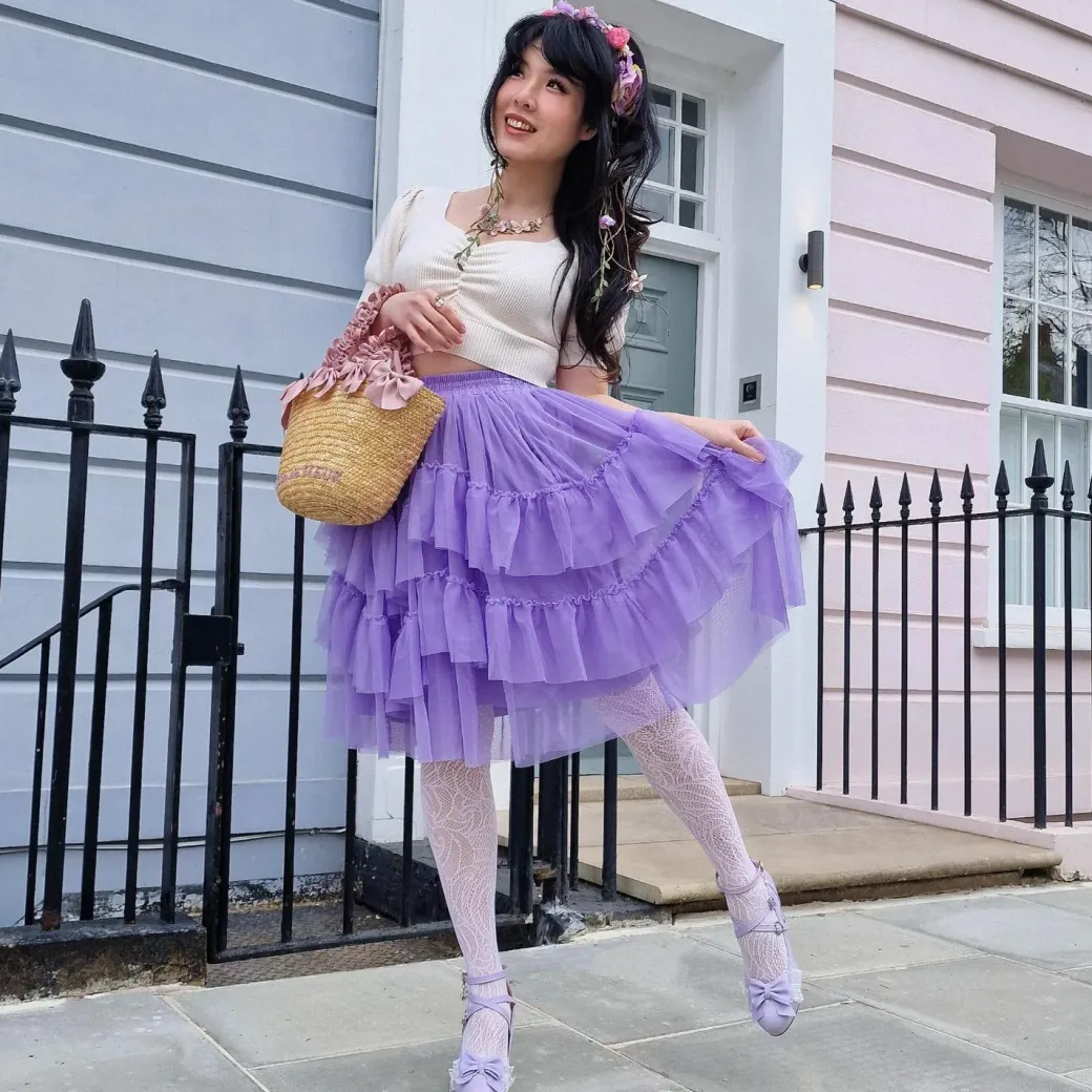 Mesh Skirt - Lavender Fields