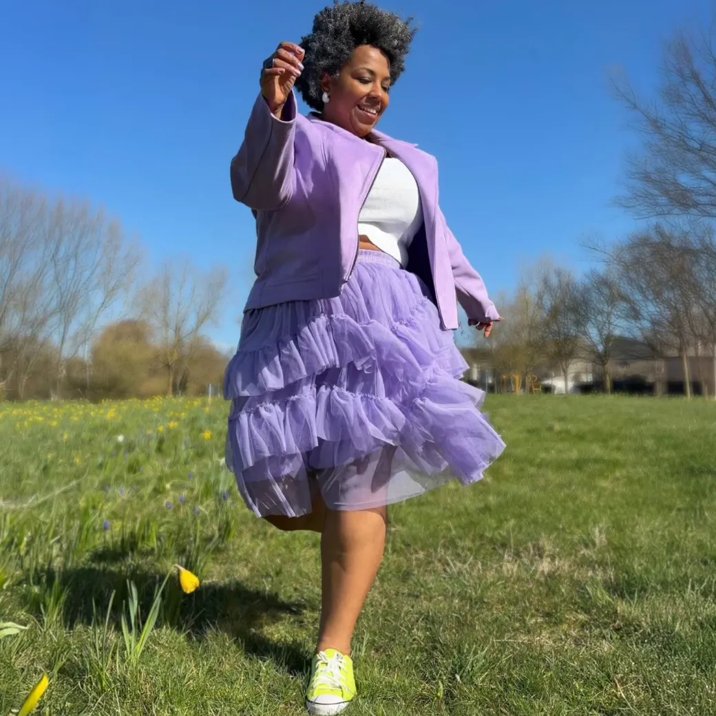 Mesh Skirt - Lavender Fields