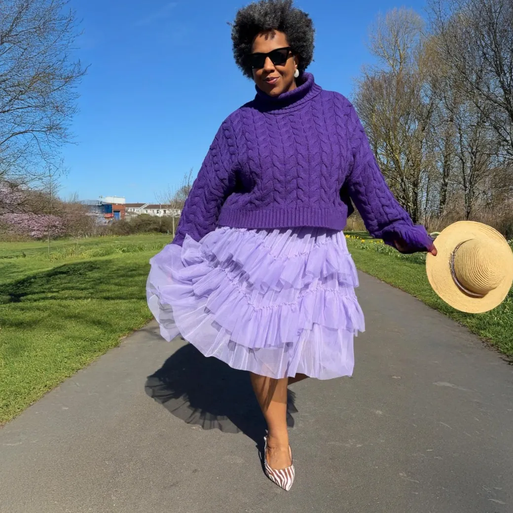 Mesh Skirt - Lavender Fields