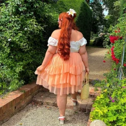Mesh Skirt - Peach Mousse