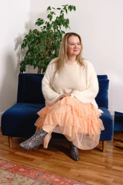 Mesh Skirt - Peach Mousse