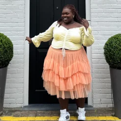 Mesh Skirt - Peach Mousse