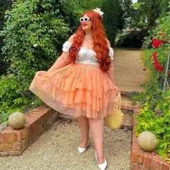 Mesh Skirt - Peach Mousse