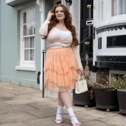 Mesh Skirt - Peach Mousse
